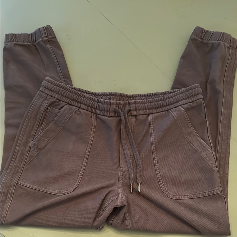 Athleta Gray Jogger Track Pants with Elastic Waistband